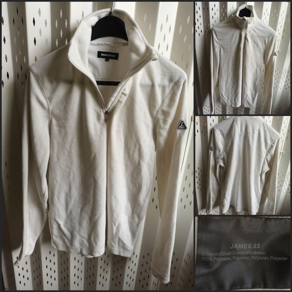 Human Nature Heren Fleece Trui Sweater Crème Maat M, Ophalen of Verzenden, Zo goed als nieuw, Maat 52/54 (L), Beige