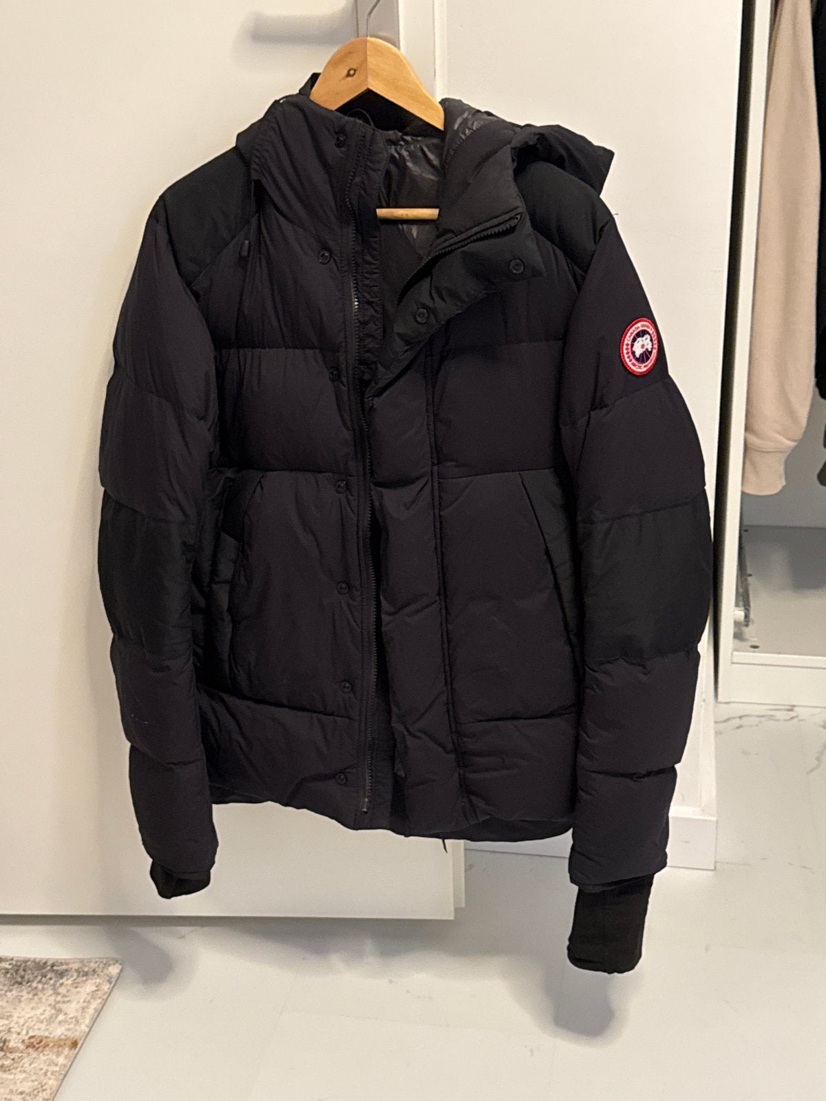 Canada Goose Puffer Jas Zwart - Maat S, Kleding | Heren, Jassen | Winter, Ophalen of Verzenden, Zo goed als nieuw, Maat 46 (S) of kleiner