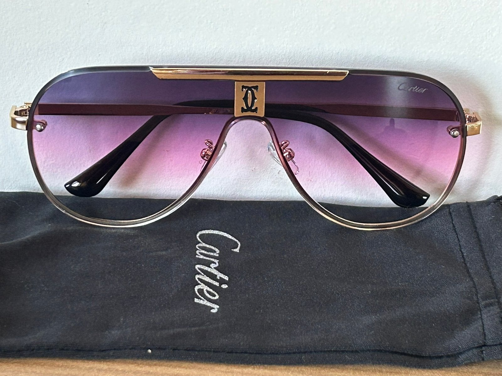 Luxe Cartier zonnebril uni -UV400 protect, Ophalen of Verzenden, Nieuw, Zonnebril, Overige merken
