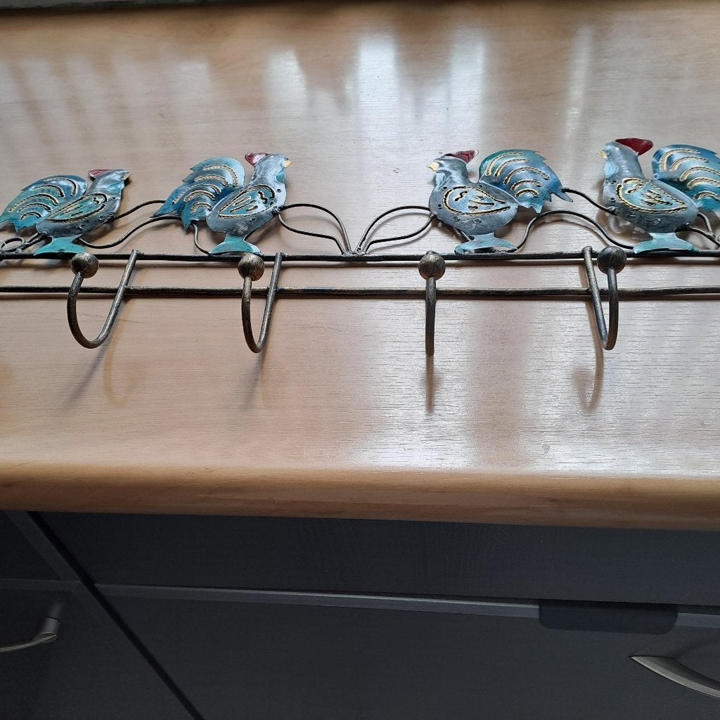 Nieuw kapstokje van metaal met kippen, Huis en Inrichting, Woonaccessoires | Kapstokken, Wandkapstok, Nieuw, Ophalen of Verzenden