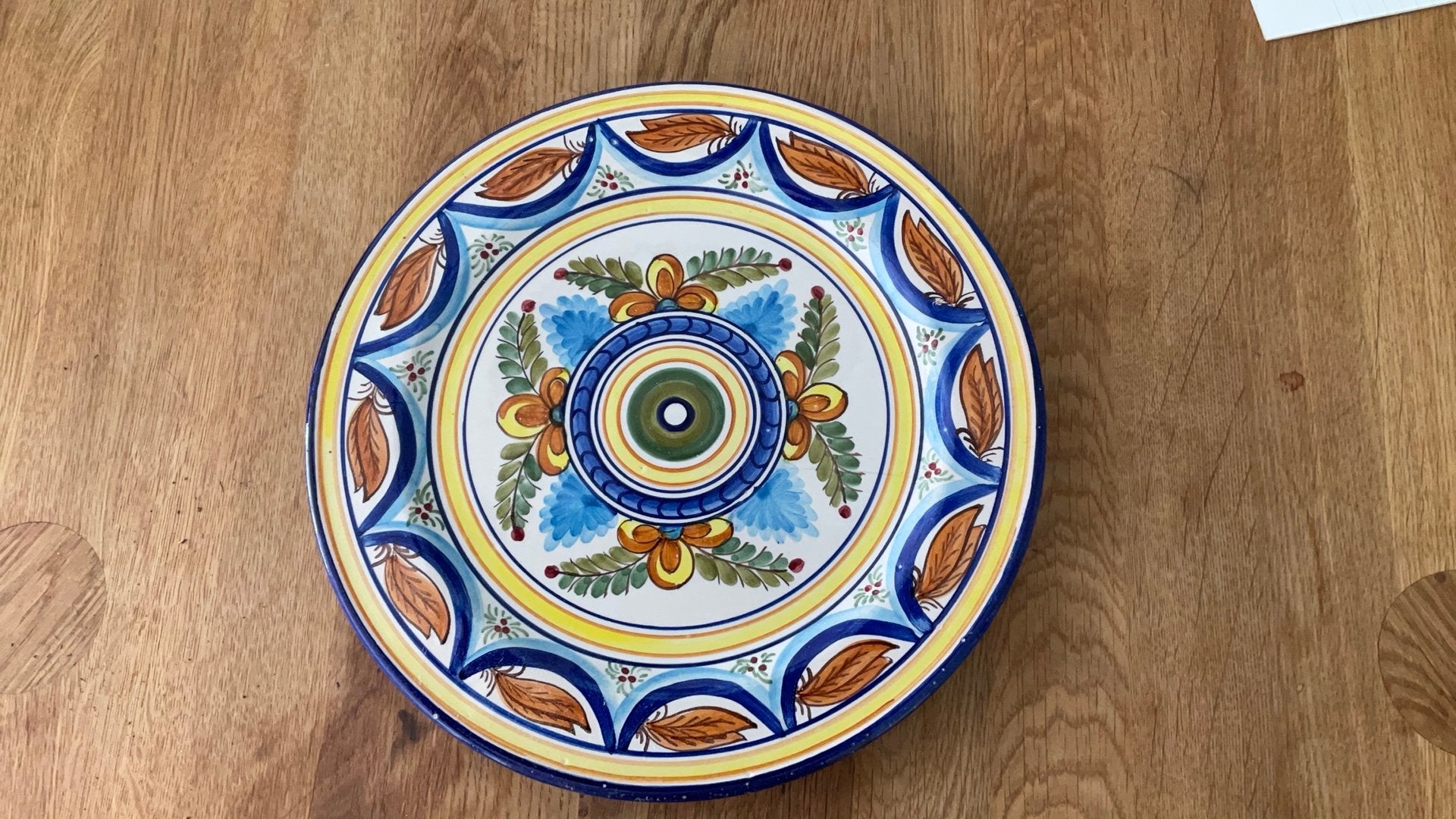 Spaans wandbord of serveerschaal 30 cm, Ophalen of Verzenden
