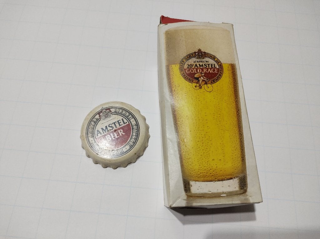 Amstel bier glas, Ophalen of Verzenden, Zo goed als nieuw, Glas of Glazen, Amstel