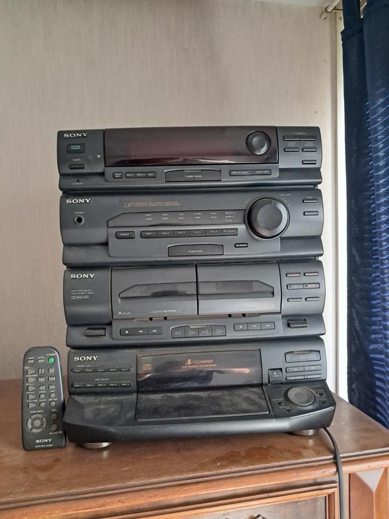 Sony Stereotoren met 5-CD Wisselaar en Afstandsbediening, Gebruikt, Tuner of Radio, Sony, Losse componenten