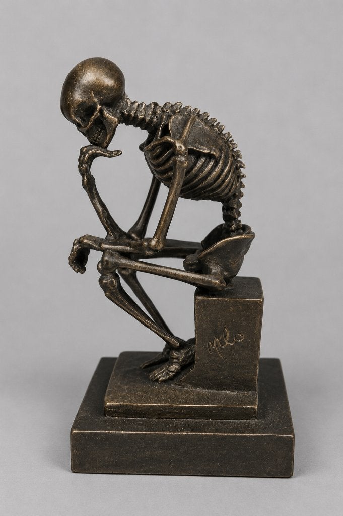 De Denker van de Vergankelijkheid/bronzen beeld, Antiek en Kunst, Kunst | Beelden en Houtsnijwerken, Ophalen of Verzenden, Brons