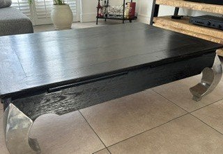 Opium Table - Coffee Table, Ophalen, 100 tot 150 cm, Overige houtsoorten, 25 tot 50 cm