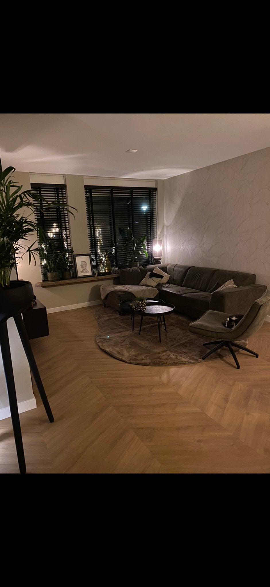 hoekbank met fauteuil, Ophalen, 250 tot 300 cm, Gebruikt, 100 tot 125 cm