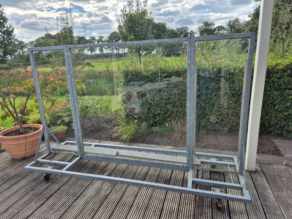 Verrijdbaar terrasscherm, Tuin en Terras, Ophalen, Gebruikt, Staal, 200 cm of meer