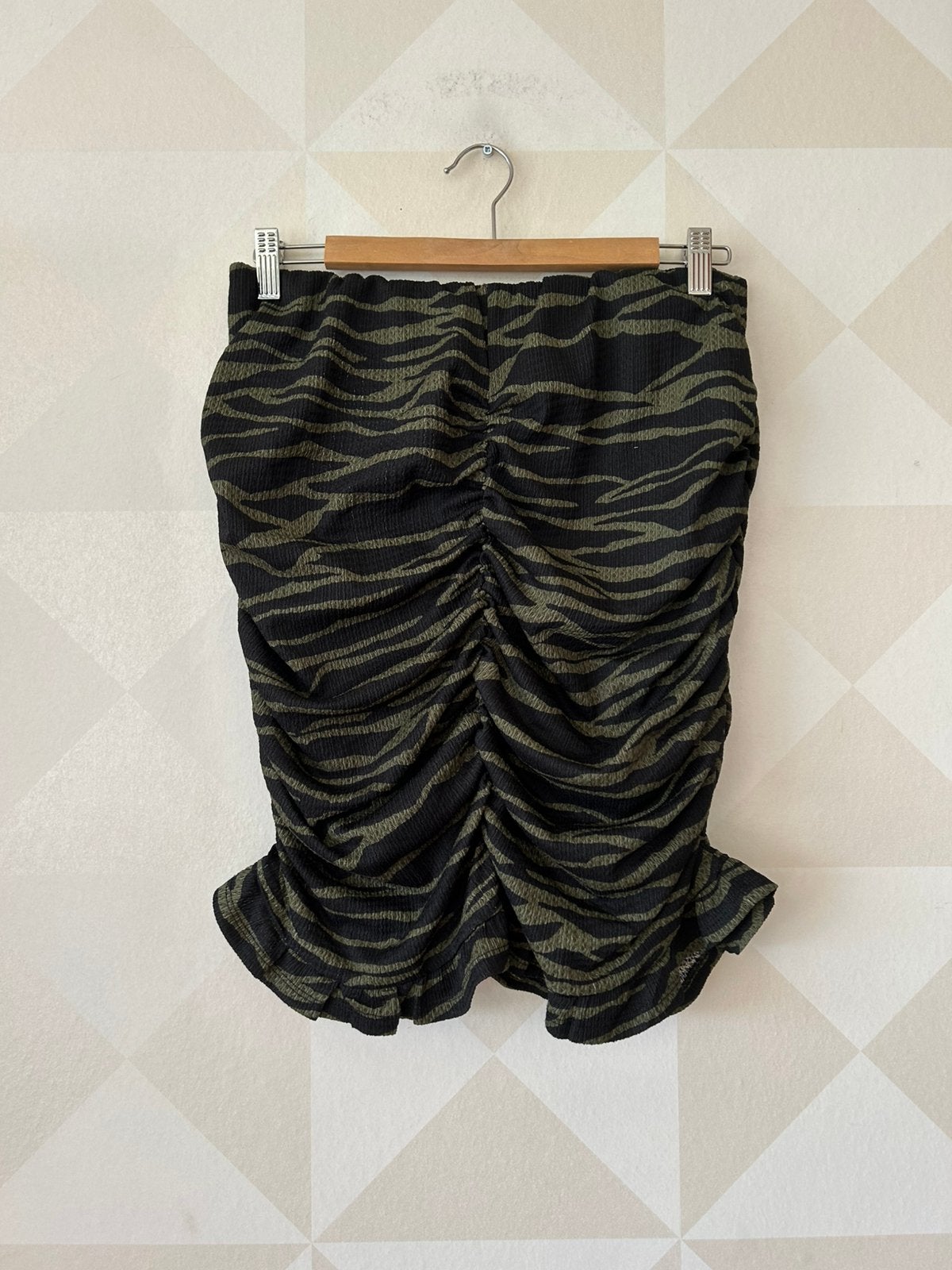 Lofty Manner kokerrok groen zwart zebra XL/42 NIEUW, Kleding | Dames, Maat 46/48 (XL) of groter, Nieuw, Ophalen of Verzenden, Onder de knie