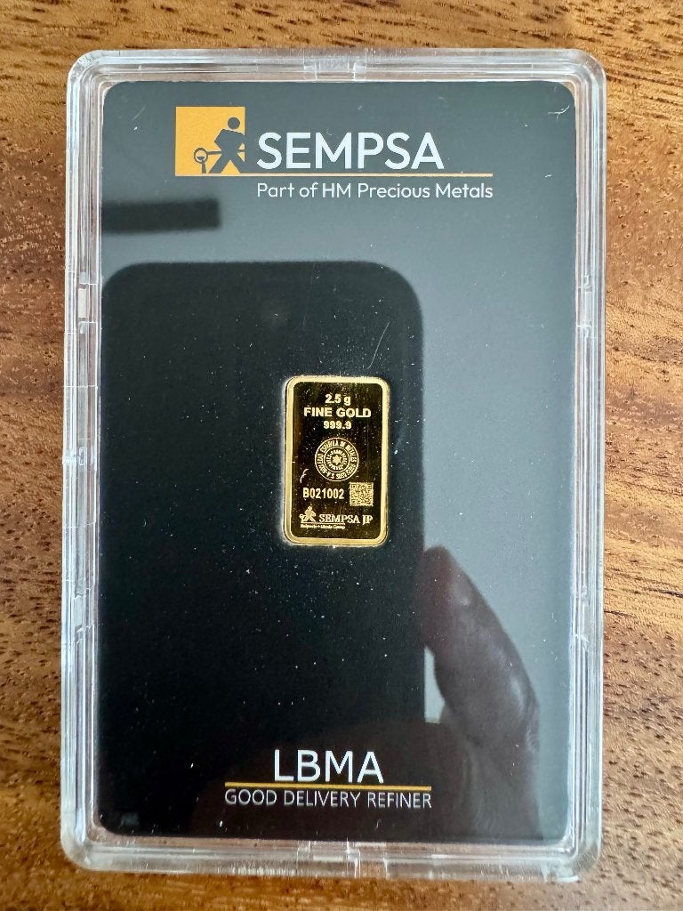 Goudbaar 2.5 gram Sempsa 999.9, Ophalen of Verzenden, Goud