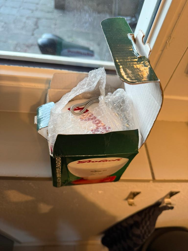Werkende grolsch beugel radio, Ophalen, Zo goed als nieuw