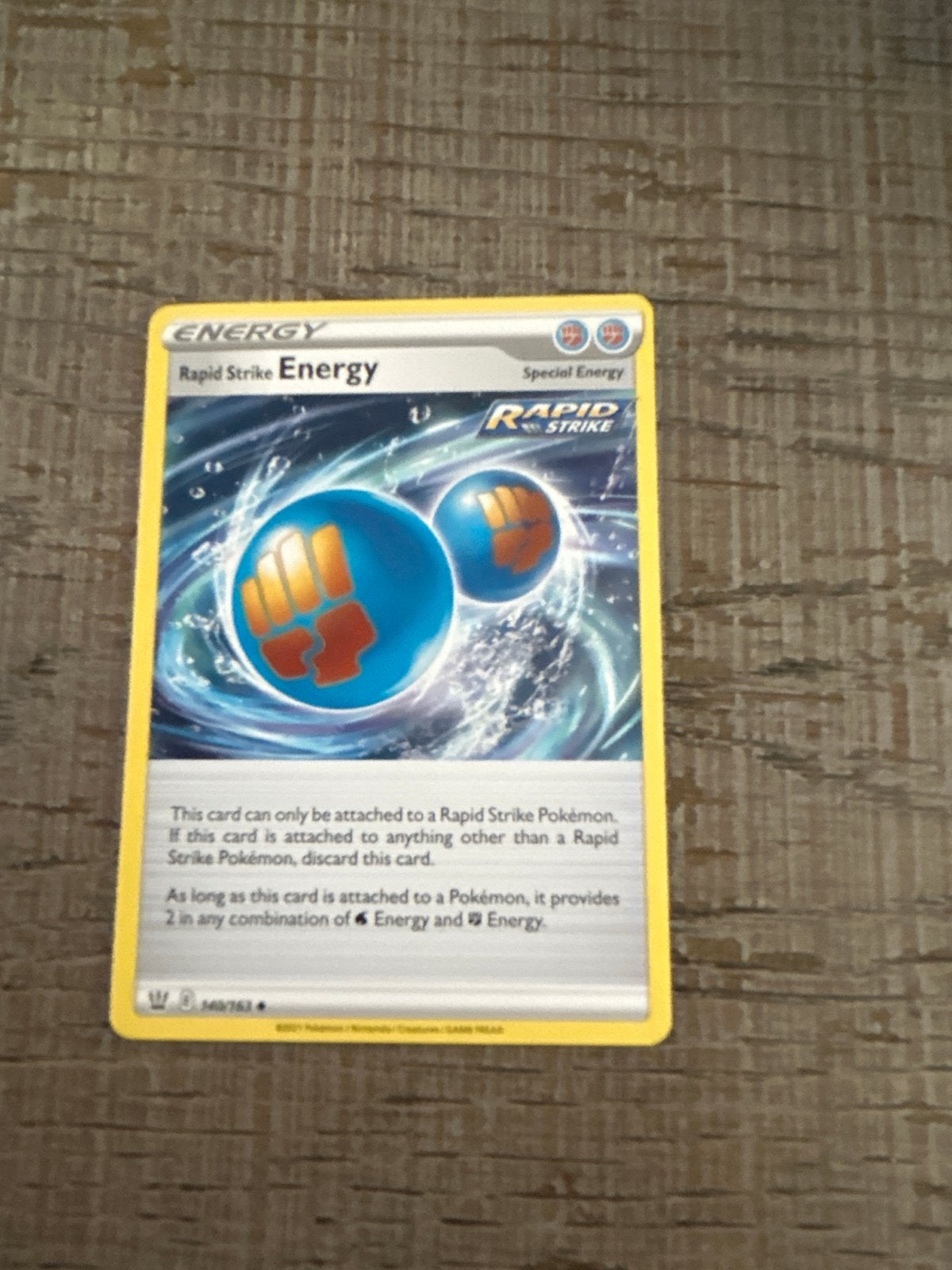 Pokémon TCG: Rapid Strike Energy Special Energy Kaart, Ophalen of Verzenden, Zo goed als nieuw, Losse kaart
