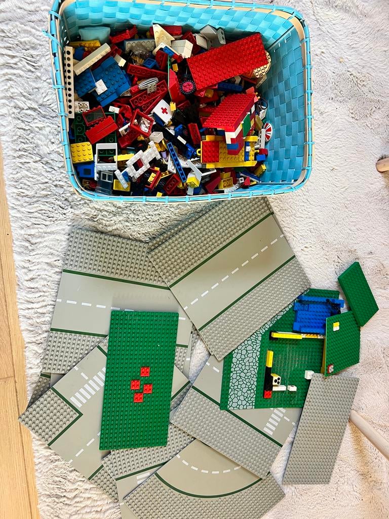 Grote partij LEGO met grondplaten en losse stenen, Ophalen, Gebruikt, Lego, Meerdere sets