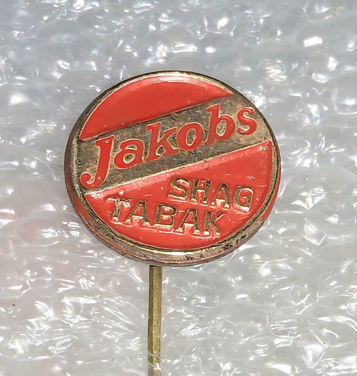 Vintage Jakobs Shag Tabak Speldje, Ophalen of Verzenden, Gebruikt, Overige onderwerpen, Speldje of Pin