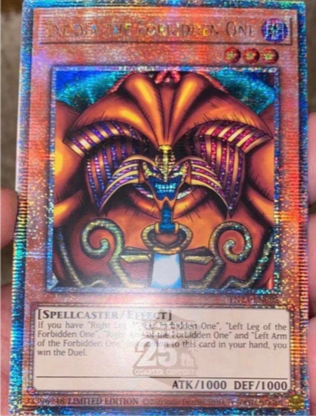 Yu-Gi-Oh! Full Exodia Set Quartercentury Exodia1st  M/NM !, Ophalen of Verzenden, Zo goed als nieuw, Meerdere kaarten, Foil