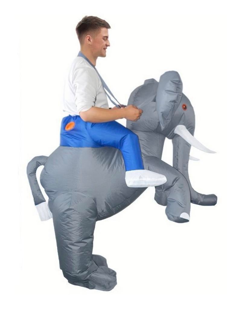 Opblaasbaar Olifant Rijkostuum - Carnaval/Feest, Ophalen of Verzenden, Zo goed als nieuw, Pak of Jurk