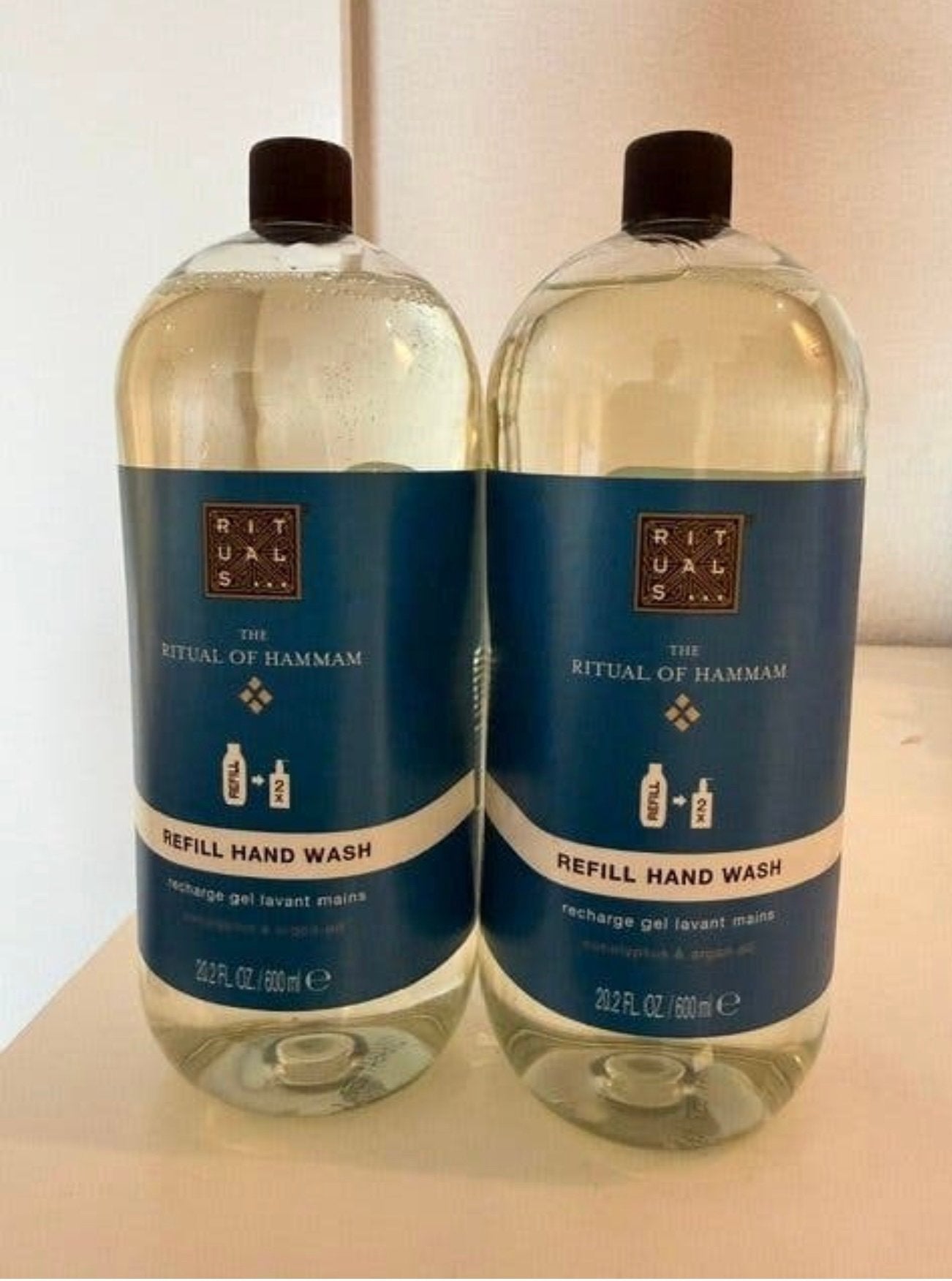 2 stuks Hammam Rituals navulling hand wash zeep refill, Ophalen of Verzenden, Nieuw, Bad & Douche