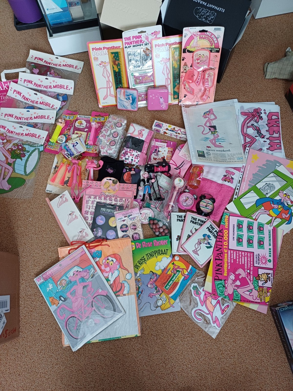 Pink Panther grote verzameling te koop panter weg is weg, Verzamelen, Ophalen of Verzenden, Overige figuren, Beeldje of Figuurtje