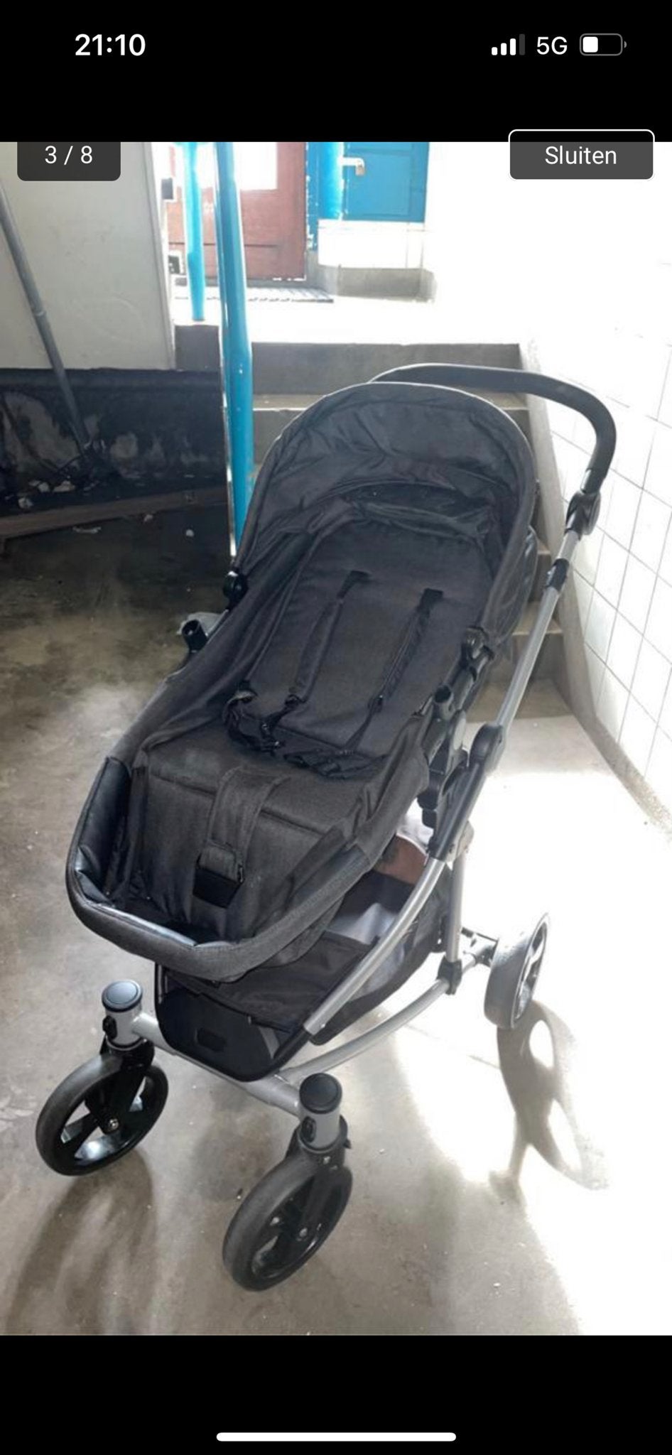 Mutsy kinderwagen - Grijs, Gebruikt, Verstelbare duwstang, Mutsy, Ophalen