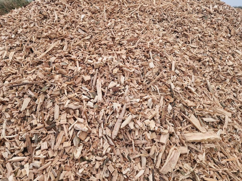 Houtsnippers voor tuin, paden of brandhout, 6 m³ of meer, Verzenden, Overige houtsoorten, Takken