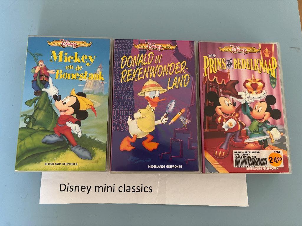 Disney videobanden VHS mini classics Donald Mickey video 3st, Ophalen, Tekenfilm, Alle leeftijden, Zo goed als nieuw
