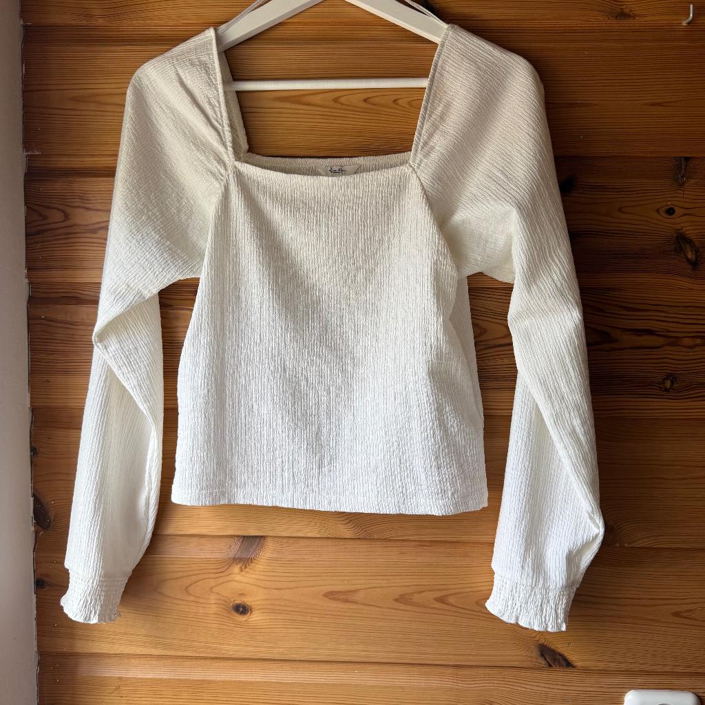 Bien Bleu witte top maat XS, Wit, Ophalen of Verzenden, Zo goed als nieuw, Lange mouw