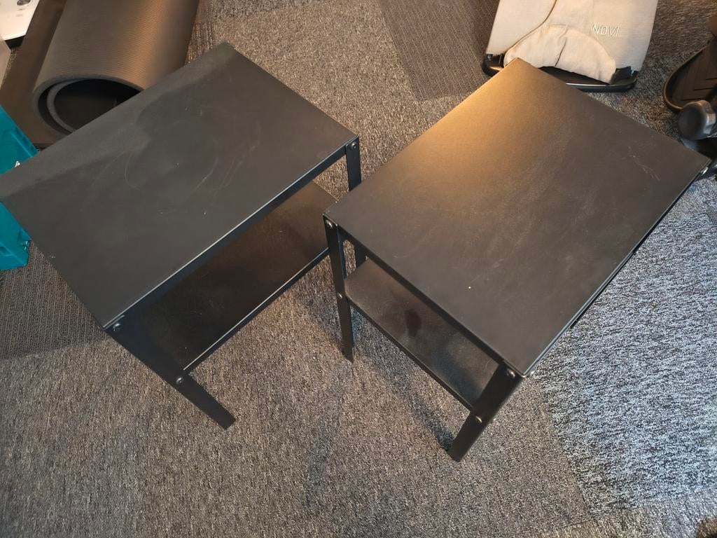 2 Ikea Knarrevik, Huis en Inrichting, Minder dan 55 cm, Metaal of Aluminium, Zo goed als nieuw, Rechthoekig