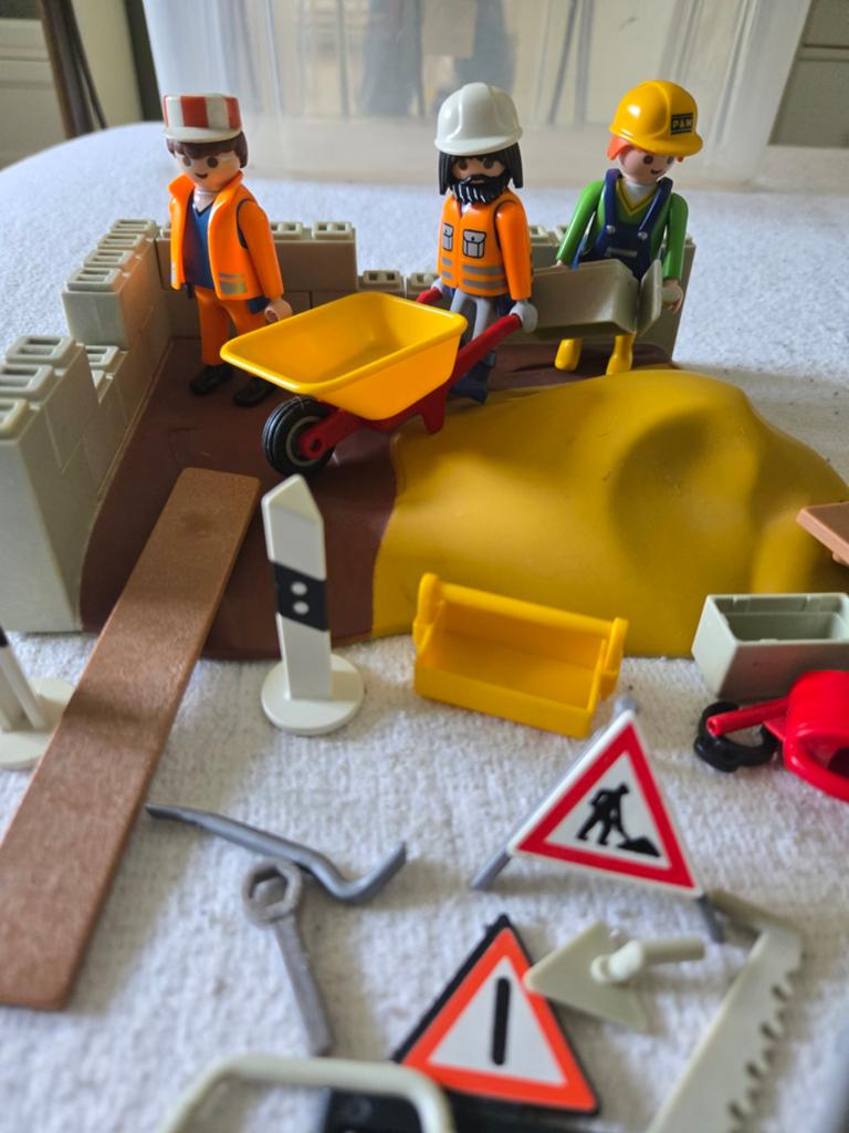 Playmobil Bouwplaats met Werkers en Accessoires, Kinderen en Baby's, Speelgoed | Playmobil, Ophalen of Verzenden, Gebruikt, Complete set