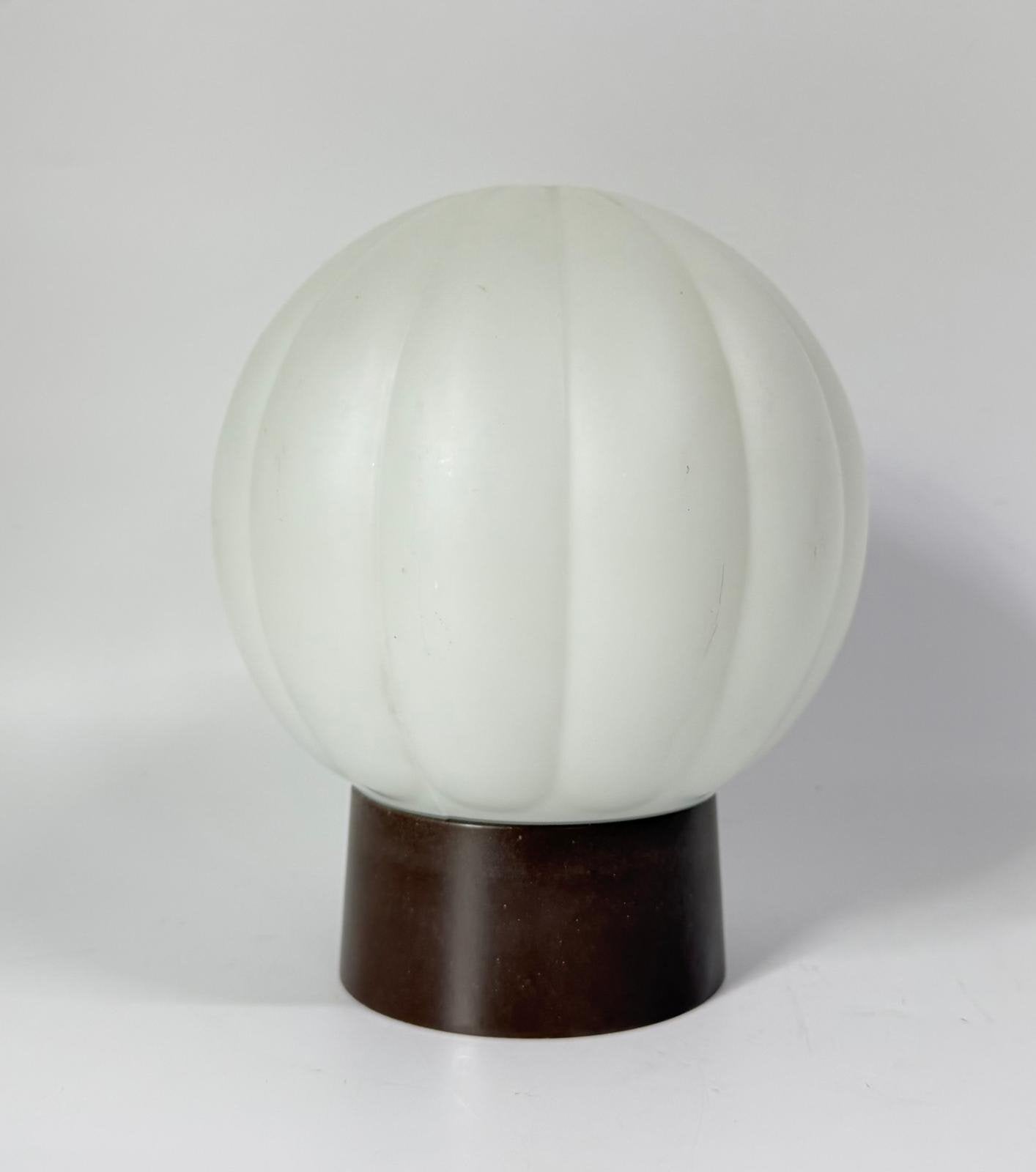 Thabur plafondlamp jaren dertig Art Deco wit ‘Pompoen’, Huis en Inrichting, Thabur, Zo goed als nieuw, Wit, Plafondlamp