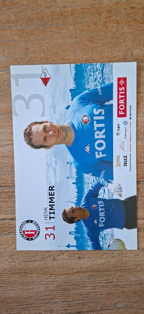 Spelerskaart; Henk Timmer # Feyenoord / Ajax, Ophalen of Verzenden, Nieuw, Feyenoord, Spelerskaart