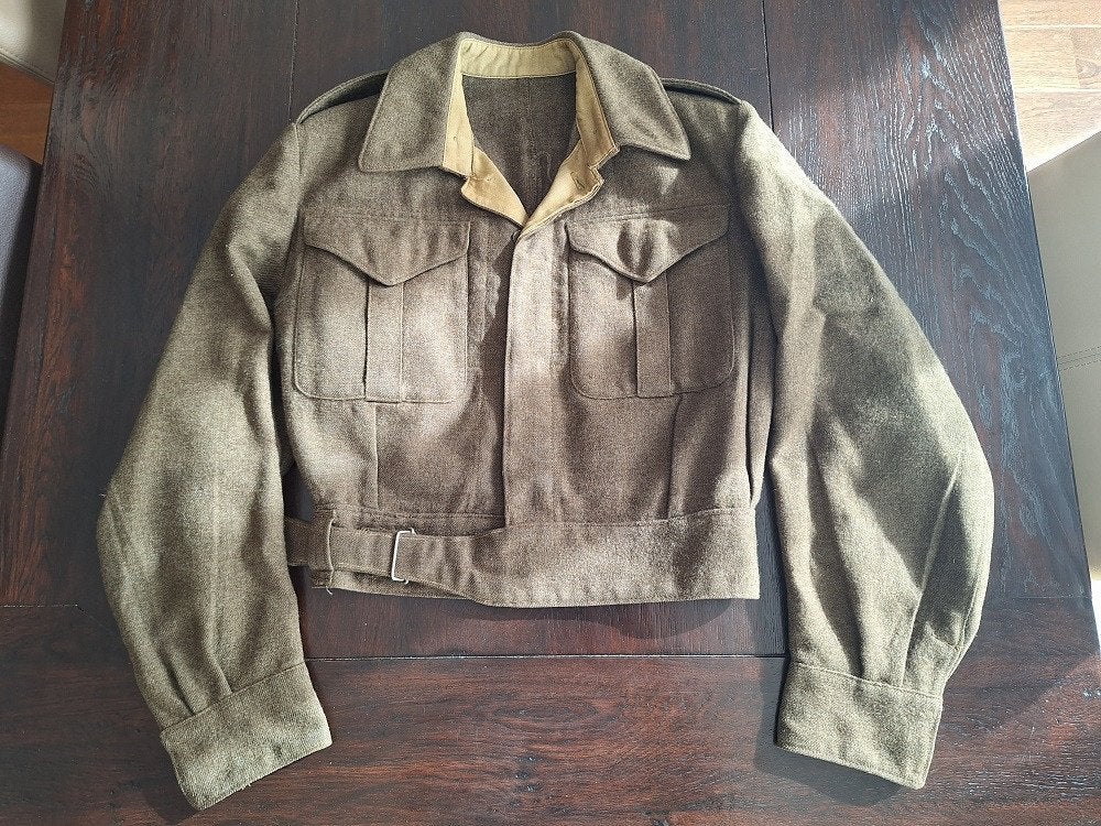 Canadese battledress jas 1945 size 12!, Verzenden, Overige gebieden, Kleding of Schoenen