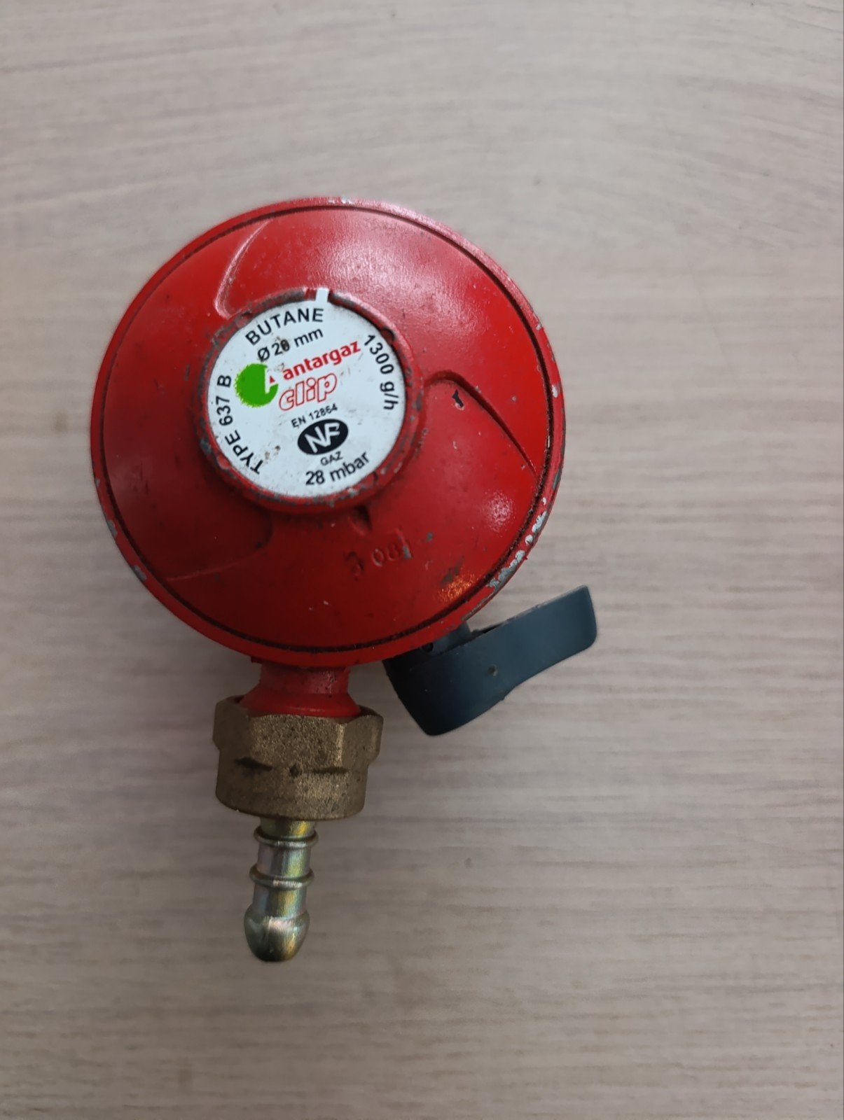 Butaan gasdrukregelaar Antargaz Clip-on type 637 B, Ophalen of Verzenden, Gebruikt