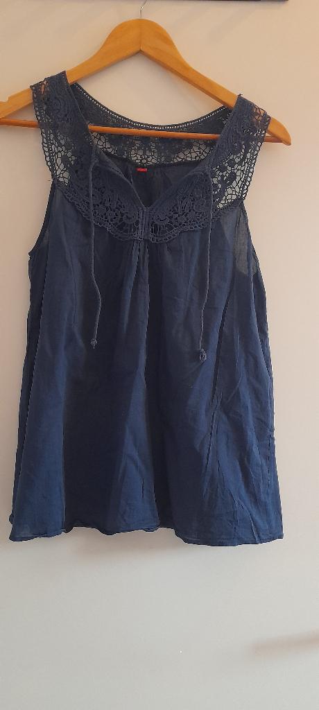H&m top maat m, Maat 38/40 (M), H&M, Blauw, Ophalen of Verzenden