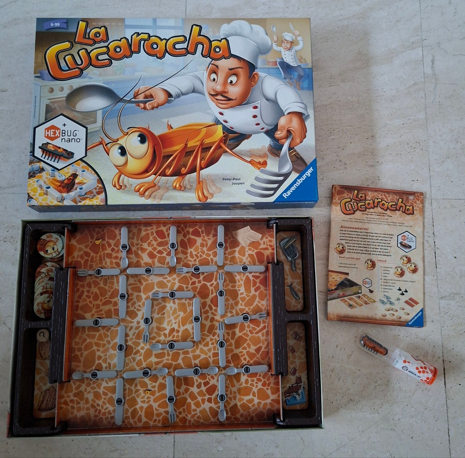 La Cucaracha spel grote versie compleet, Hobby en Vrije tijd, Gezelschapsspellen | Bordspellen, Ophalen of Verzenden, Zo goed als nieuw