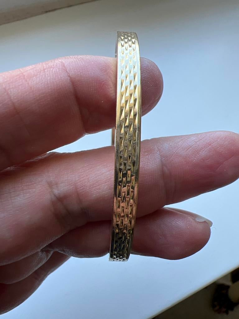 Doublé Gouden Slaven Armband - Zo Goed als Nieuw, Sieraden, Tassen en Uiterlijk, Armbanden, Ophalen, Zo goed als nieuw, Goud