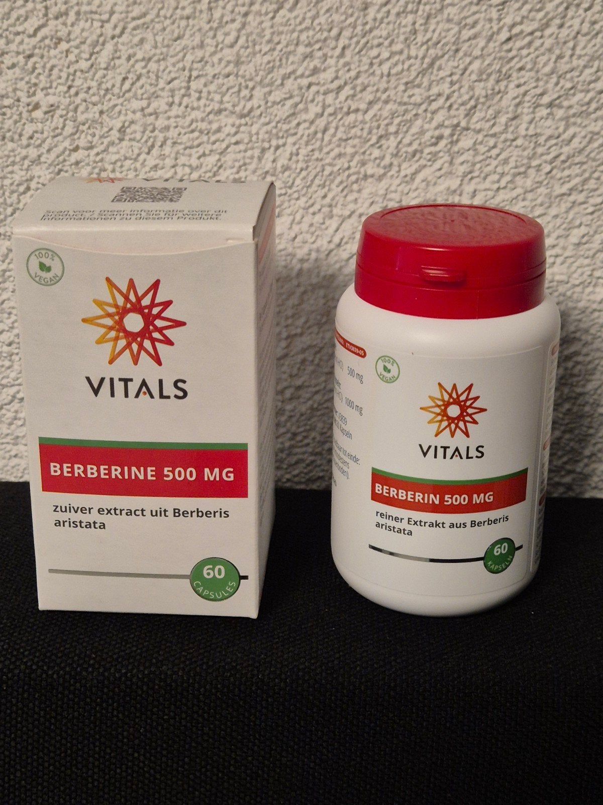 Nieuwe pot Vitals Berberine 500 mg - 60 capsules, Ophalen of Verzenden, Nieuw, Overige typen
