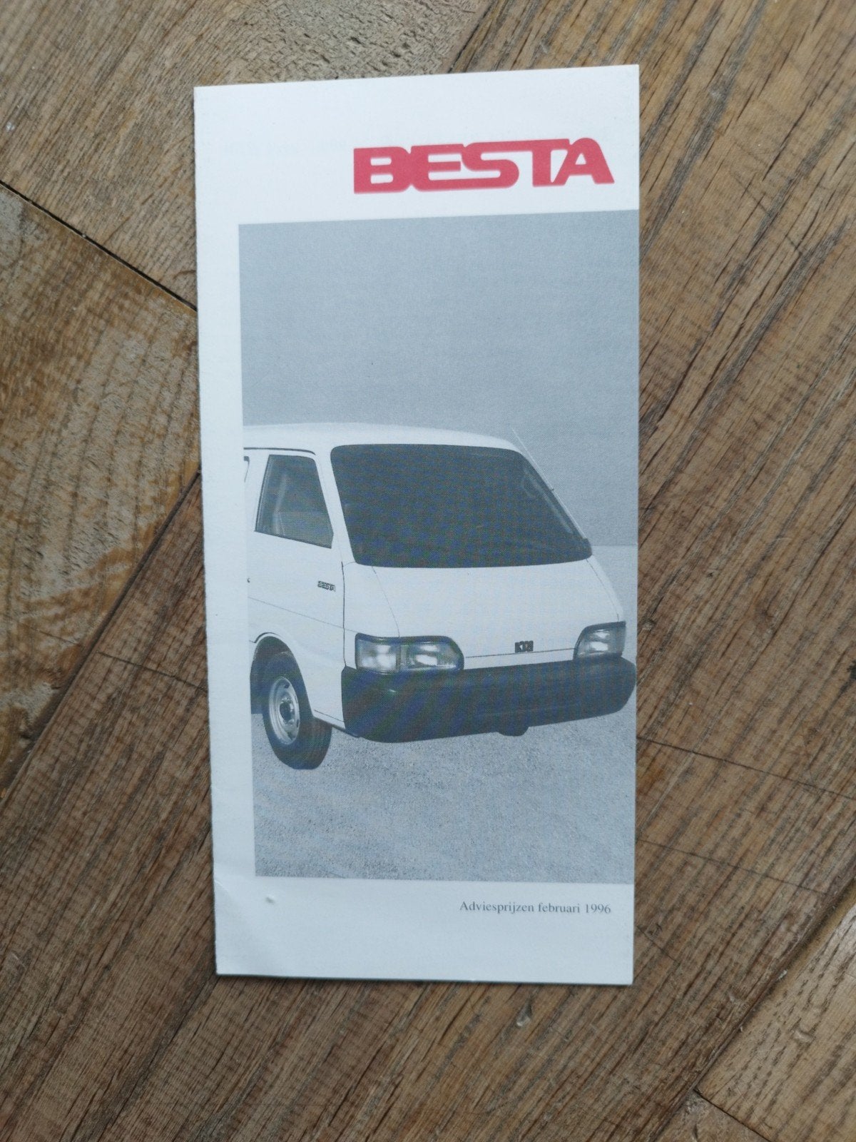 Kia Besta Bestelwagen Prijslijst Februari 1996 - 6 Pagina's, Ophalen of Verzenden, Zo goed als nieuw, Kia