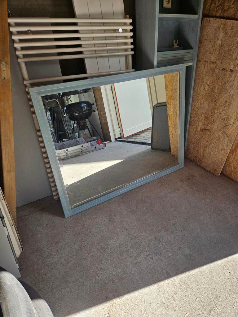Spiegel 16x90cm met facetgeslepen glas, Ophalen, Zo goed als nieuw, Rechthoekig, Minder dan 100 cm