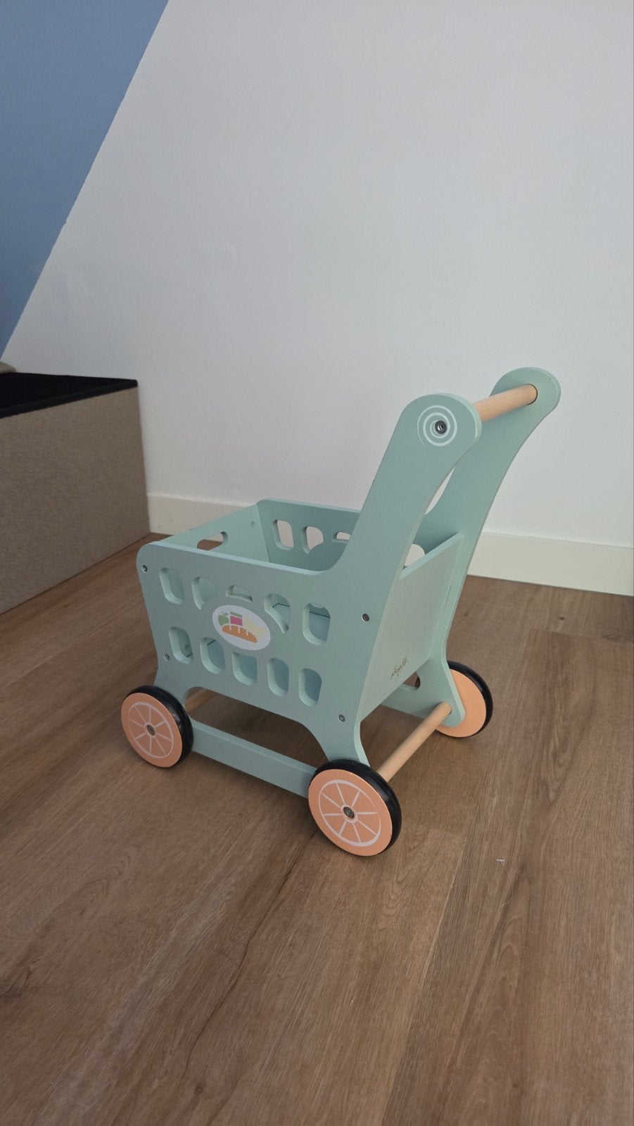 Houten speelgoed winkelwagentje, Kinderen en Baby's, Speelgoed | Houten speelgoed, Ophalen, Zo goed als nieuw
