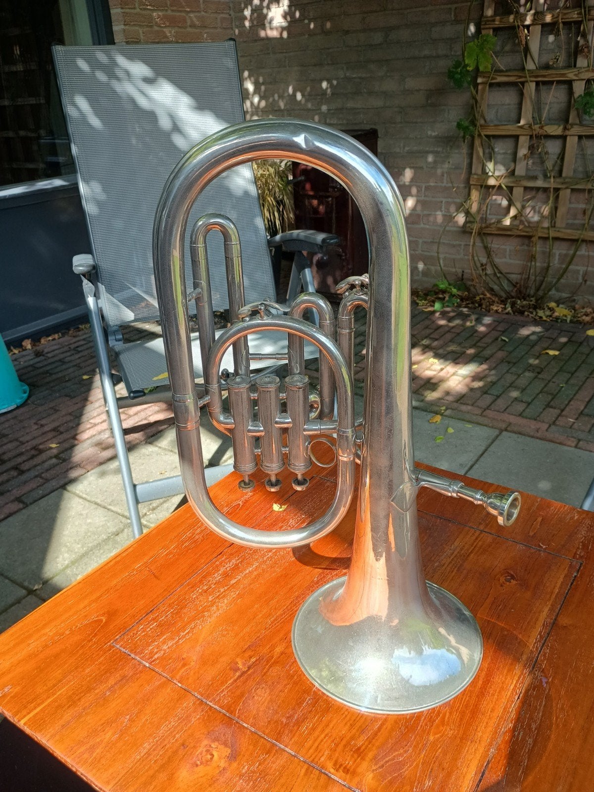 Vintage Bariton/Euphonium - Antoine Courtois, Brussel, Muziek en Instrumenten, Ophalen of Verzenden, Gebruikt, Koperblazer