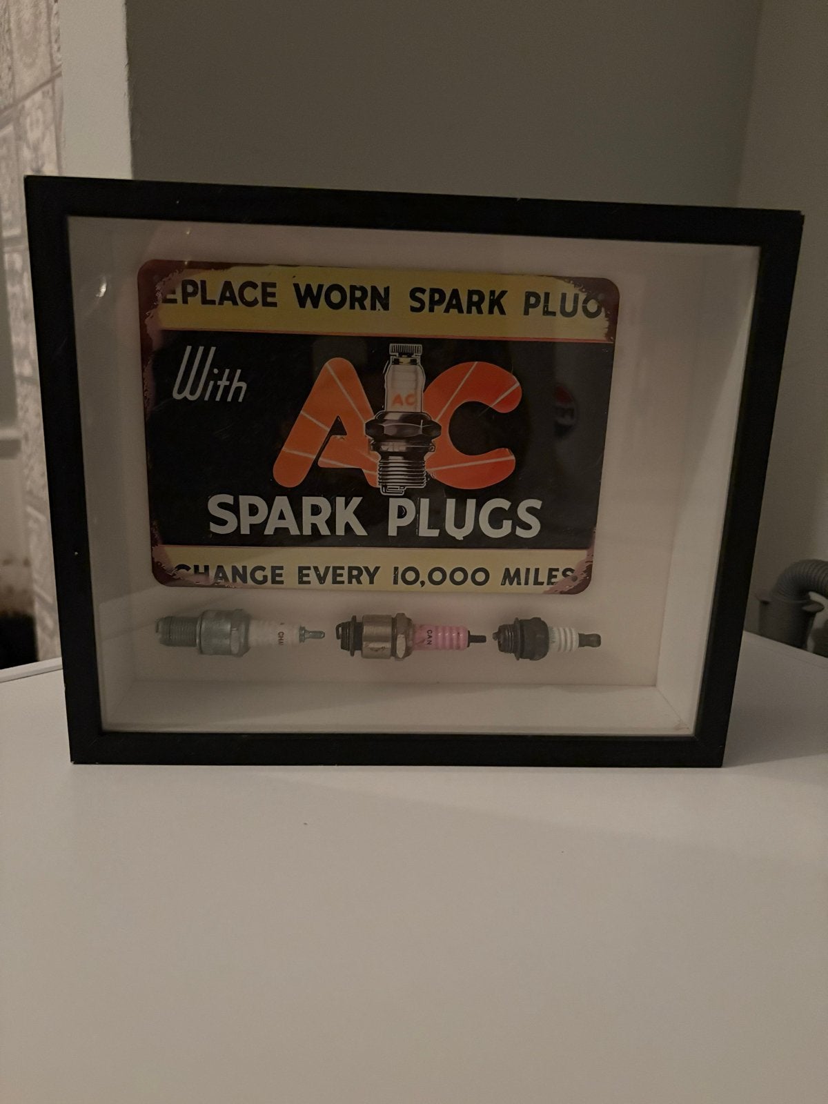 Vintage Bougie Display - Garage/Mancave Decoratie, Verzamelen, Merken en Reclamevoorwerpen, Verzenden, Zo goed als nieuw, Reclamebord