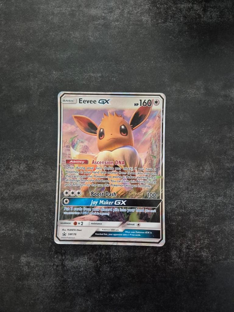 Pokémon Eevee GX Jumbo kaart, Ophalen of Verzenden, Zo goed als nieuw, Losse kaart