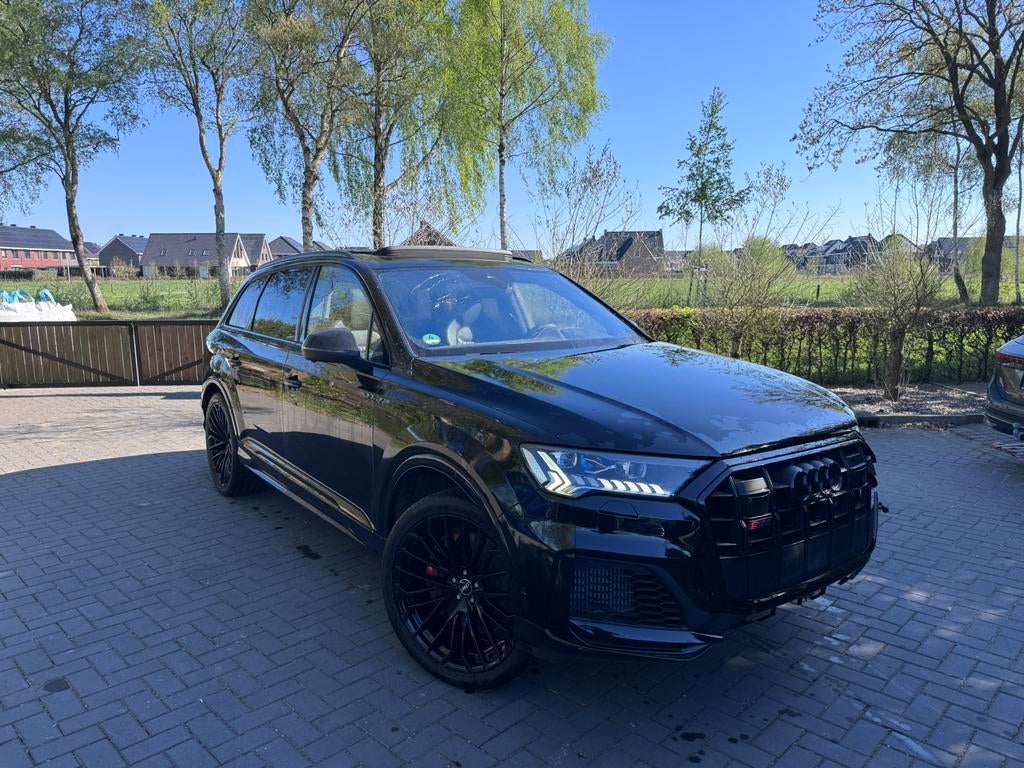 VERKOCHT!!!   Audi SQ7 4.0TFSI Quattro PANO||360view|B&O, Zwart, Audi, SUV of Terreinwagen, 3998 cc