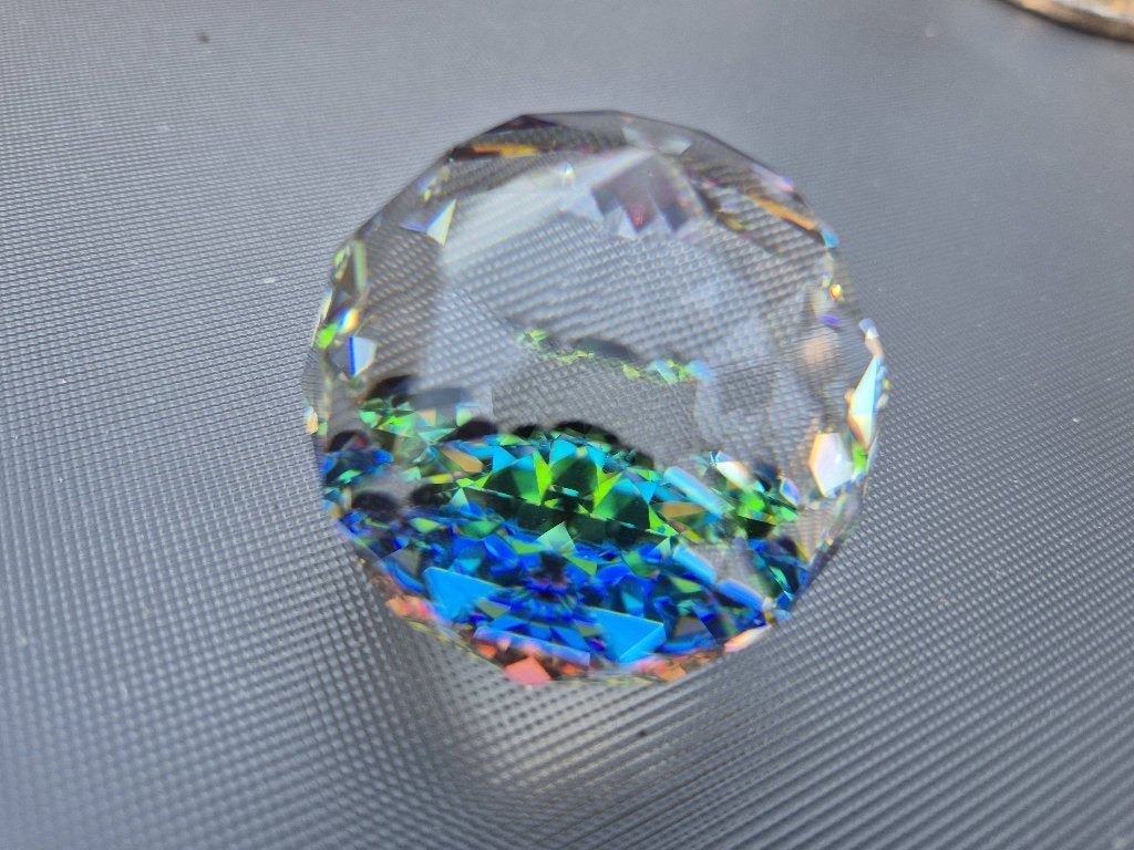 Swarovski Kristal Gebleken Facet Papiergewicht Zonnevanger, Ophalen