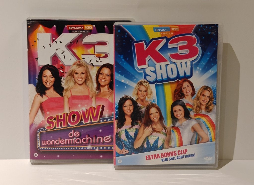 Set v 2 K3‑shows dvd mooie staat Studio 100 muziek dans zing, Alle leeftijden, Ophalen of Verzenden, Zo goed als nieuw, Overige genres