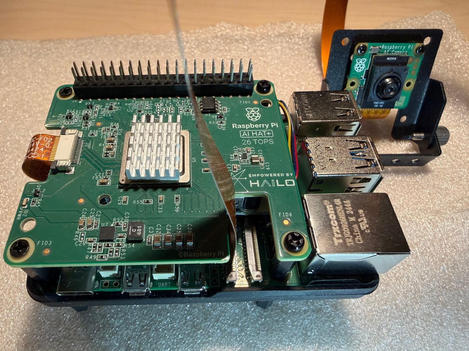 Raspberry Pi 5 AI‑set met Hailo 26 TOPS & IMX500 camera, Ophalen of Verzenden