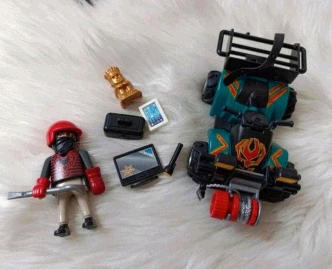 Playmobil set met figuur, quad en accessoires, Kinderen en Baby's, Speelgoed | Playmobil, Complete set, Voertuig, Ophalen of Verzenden