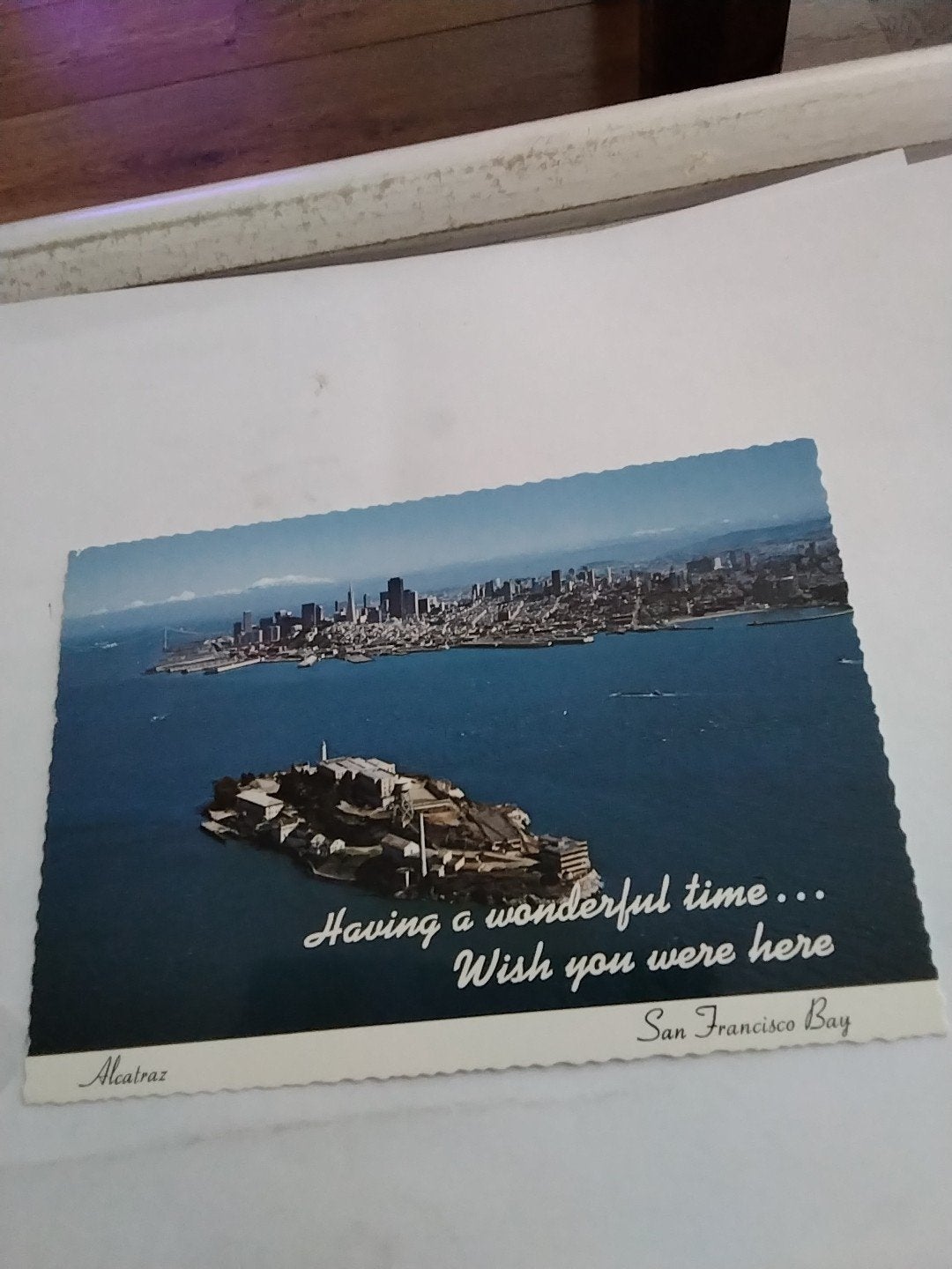 Vintage Ansichtkaart Alcatraz San Francisco Bay, Verzamelen, Ophalen of Verzenden, 1960 tot 1980, Ongelopen