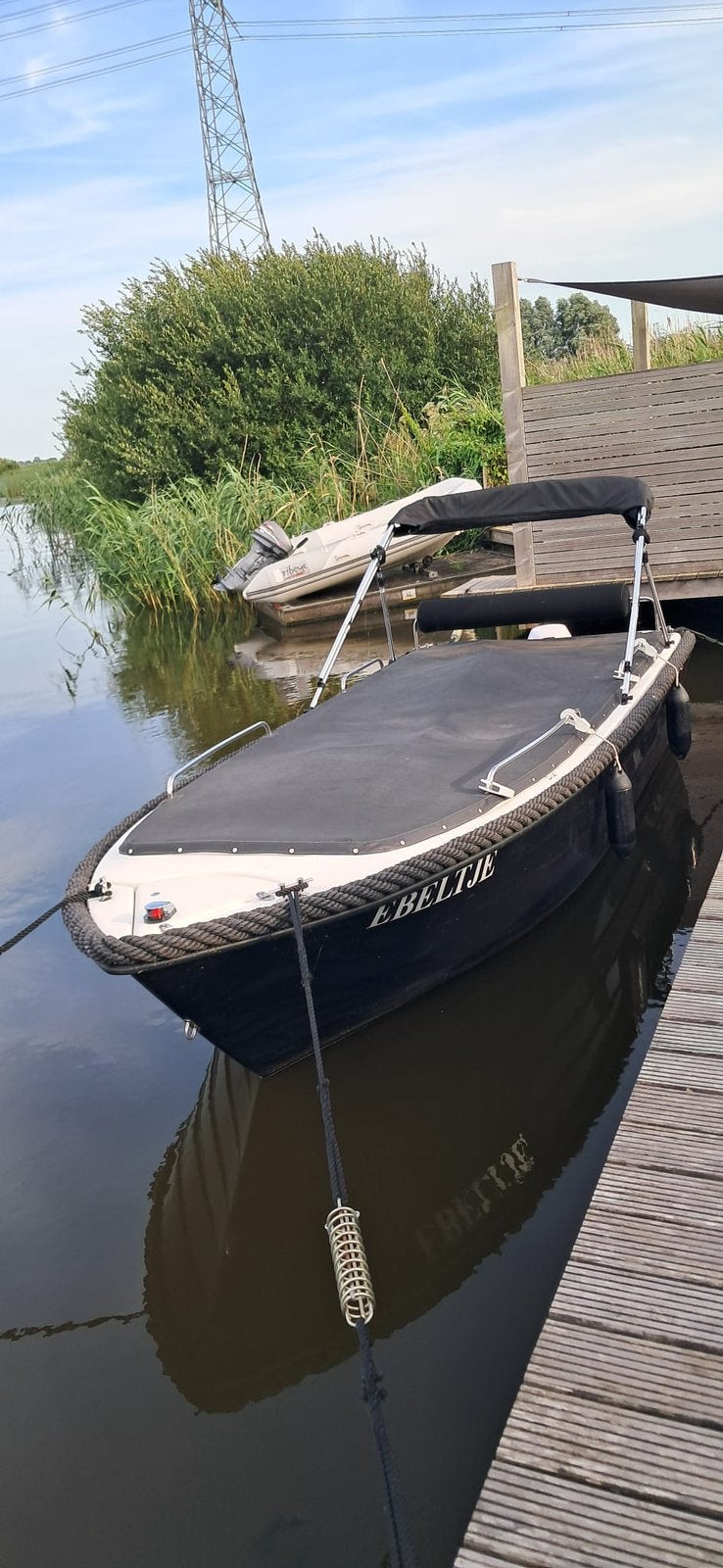 Nette Kruger Delta 470 consoleboot + 8 pk buitenboordmotor, Ophalen, Tot 10 pk, Zo goed als nieuw, Overige merken