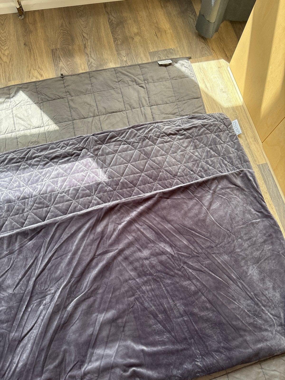 Calmzy Verzwaringsdeken met hoes 7,5 kg - Grijs, Ophalen, Eenpersoons, Overige merken, Polyester