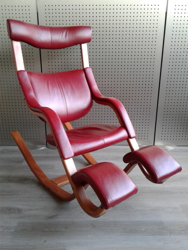 Stokke (Variér) Gravity (Bordeauxrood Leder), Zeer Mooi!, 125 tot 150 cm, Zo goed als nieuw, Variér, Leer